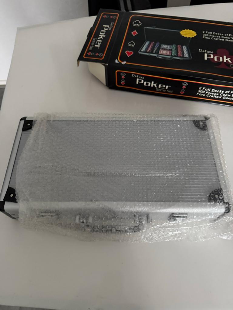 Deluxe Poker Game Set - Nieuw in Koffer, Drie of vier spelers, Ophalen of Verzenden, Nieuw