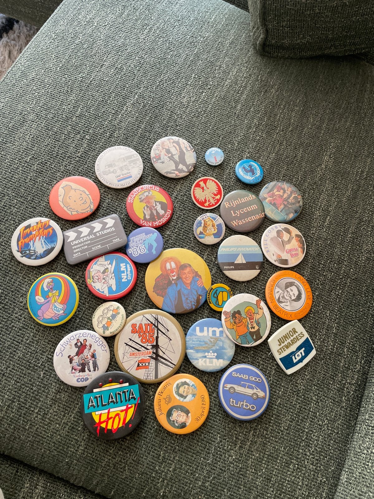 Vintage Buttons en Speldjes Collectie - Diverse Thema's, Ophalen, Gebruikt, Overige onderwerpen, Button