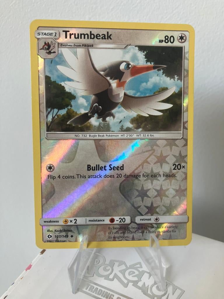 Trumbeak 107/149 - Sun and Moon - Reverse Holo, Ophalen of Verzenden, Zo goed als nieuw, Losse kaart, Foil