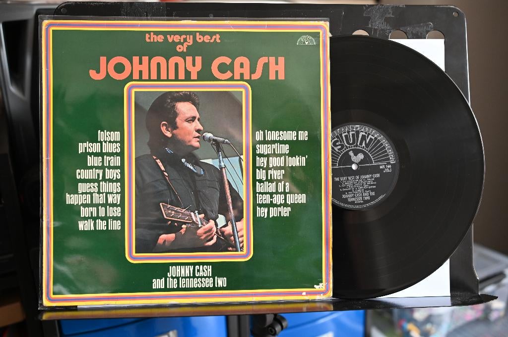 LP 1971 Johnny Cash    " the very best of Johnny Cash ", Cd's en Dvd's, Vinyl | Rock, Gebruikt, Overige genres, Ophalen of Verzenden