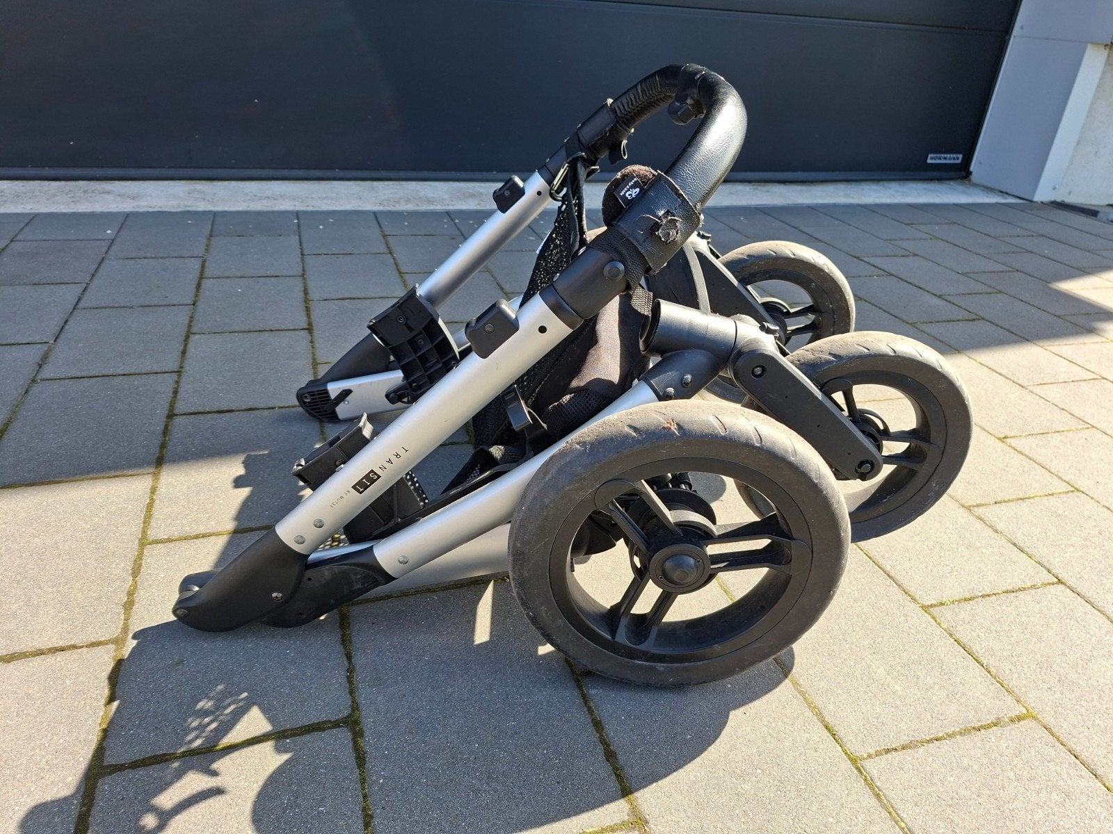 3-in-1 kinderwagen Mutsy Transit grijs incl accessoires, Ophalen, Gebruikt, Mutsy, Verstelbare duwstang