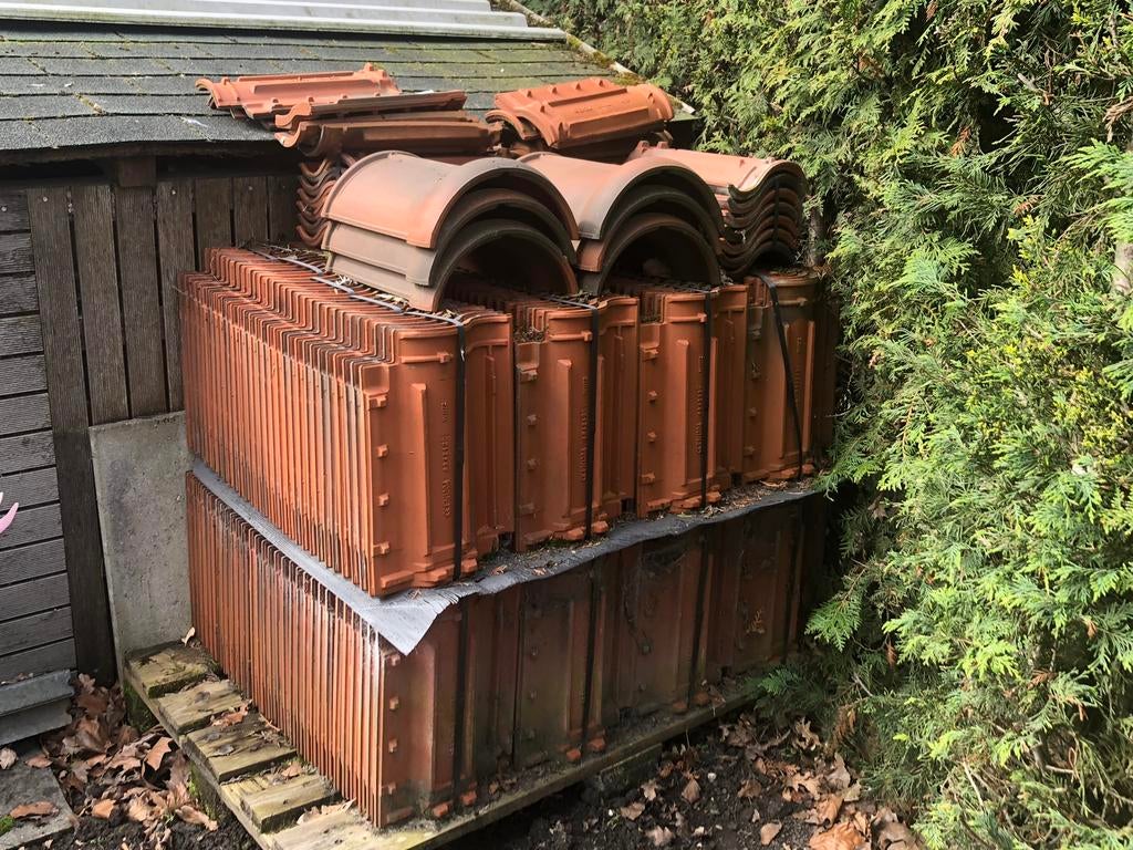 250 keramische dakpannen, Ophalen, Nieuw, 15 m² of meer, Dakpannen
