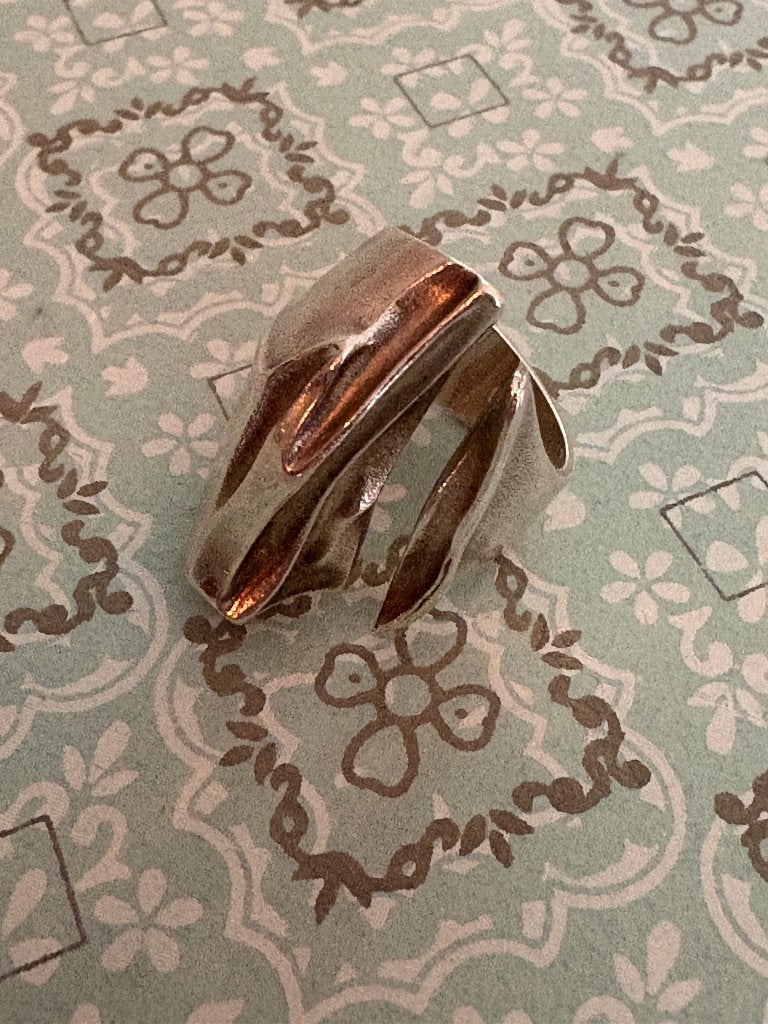 Twee vintage Lapponia ringen – zilver – Björn Weckström, Gebruikt, Ophalen of Verzenden, 17 tot 18, Met edelsteen