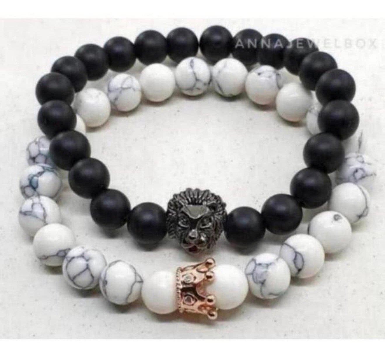 Speciale armband-set Queen Lion Koningin Leeuw " king queen, P, Met bedels of kralen, P, P