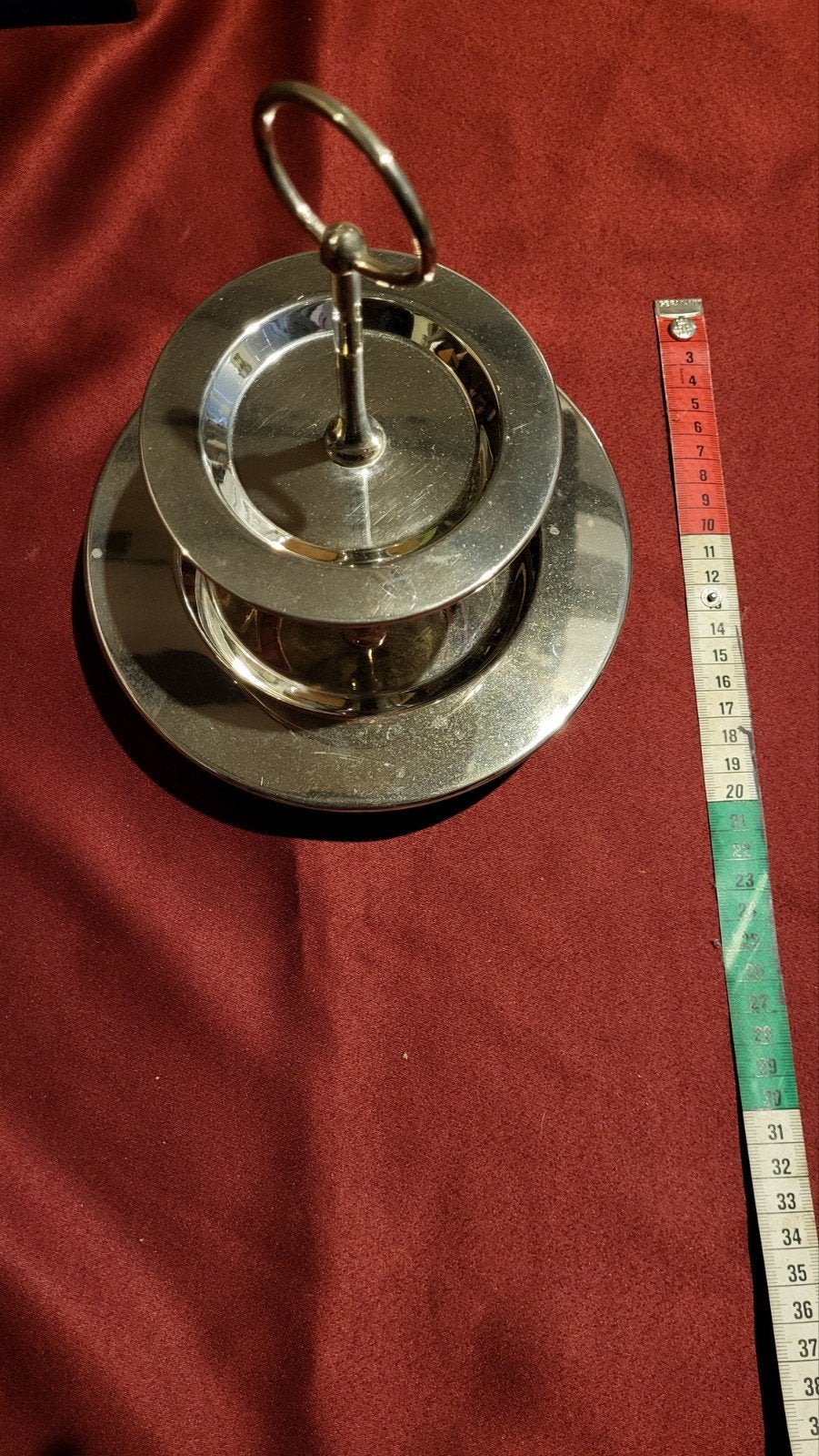 Zilverkleurige etagère met twee lagen, Ophalen of Verzenden