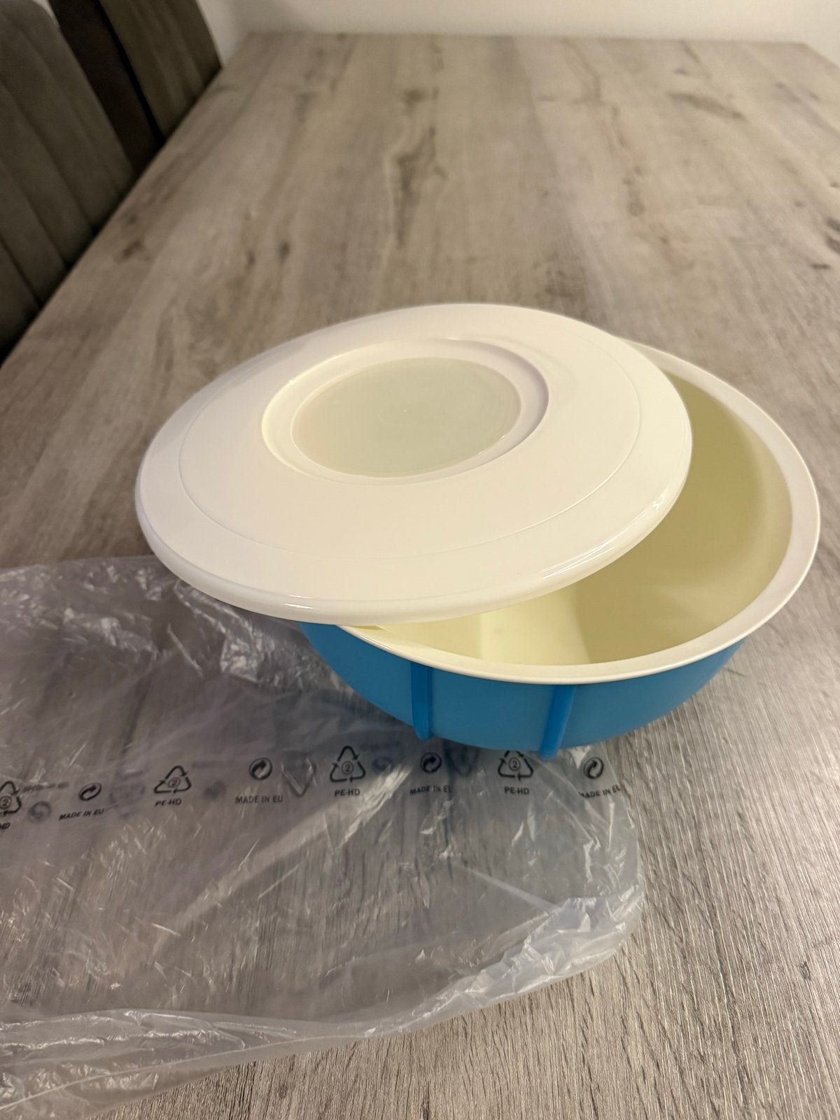 Nieuwe Tupperware kom met deksel - 3L, BPA-vrij, Blauw, Nieuw, Ophalen of Verzenden