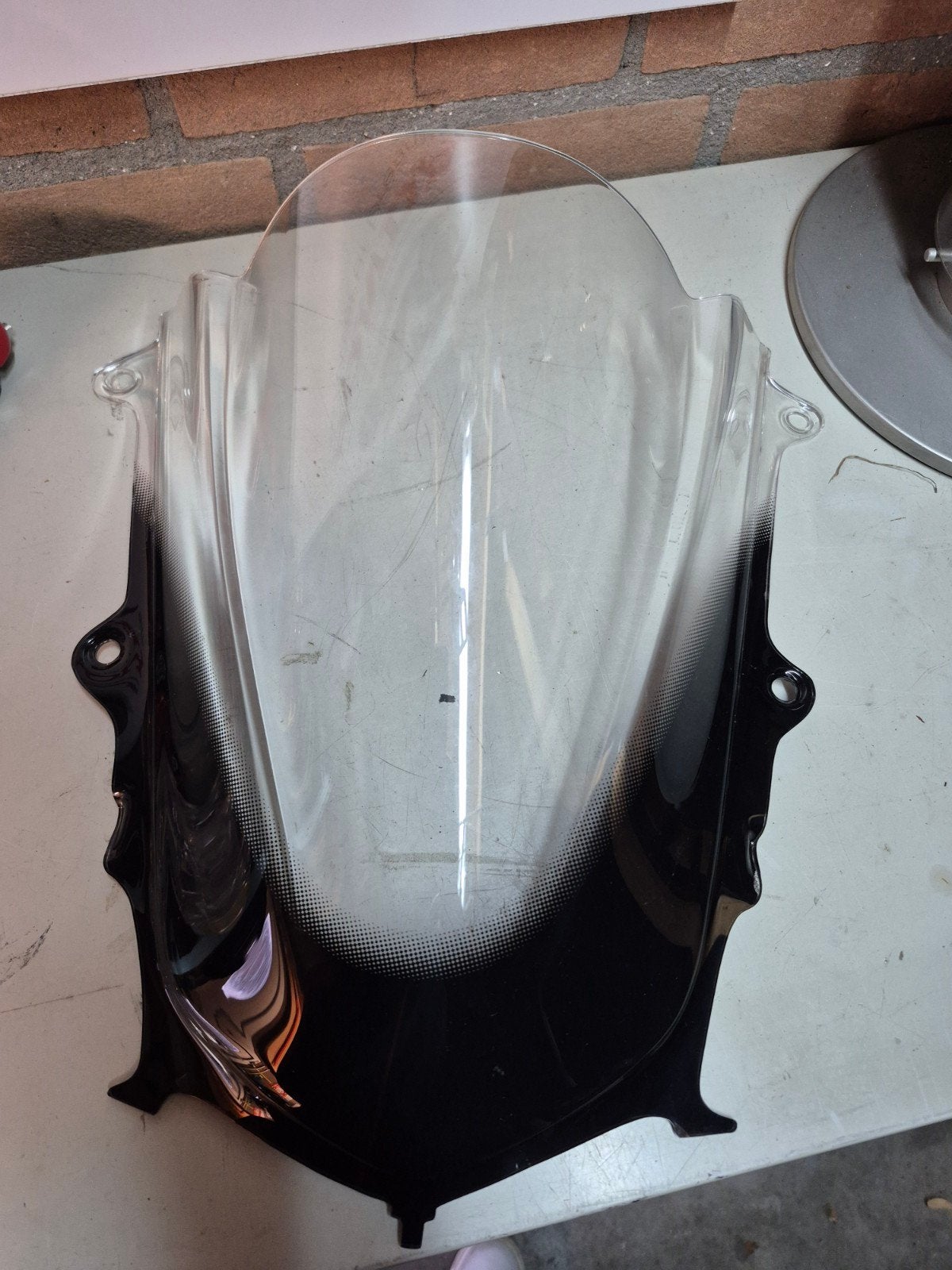 Motorfiets windscherm - Zwart/Transparant, Motoren, Ophalen of Verzenden, Nieuw