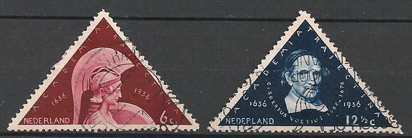 Universiteit Utrecht serie 287 - 288 O. ADV. no.10 N., Verzenden, T/m 1940, Gestempeld