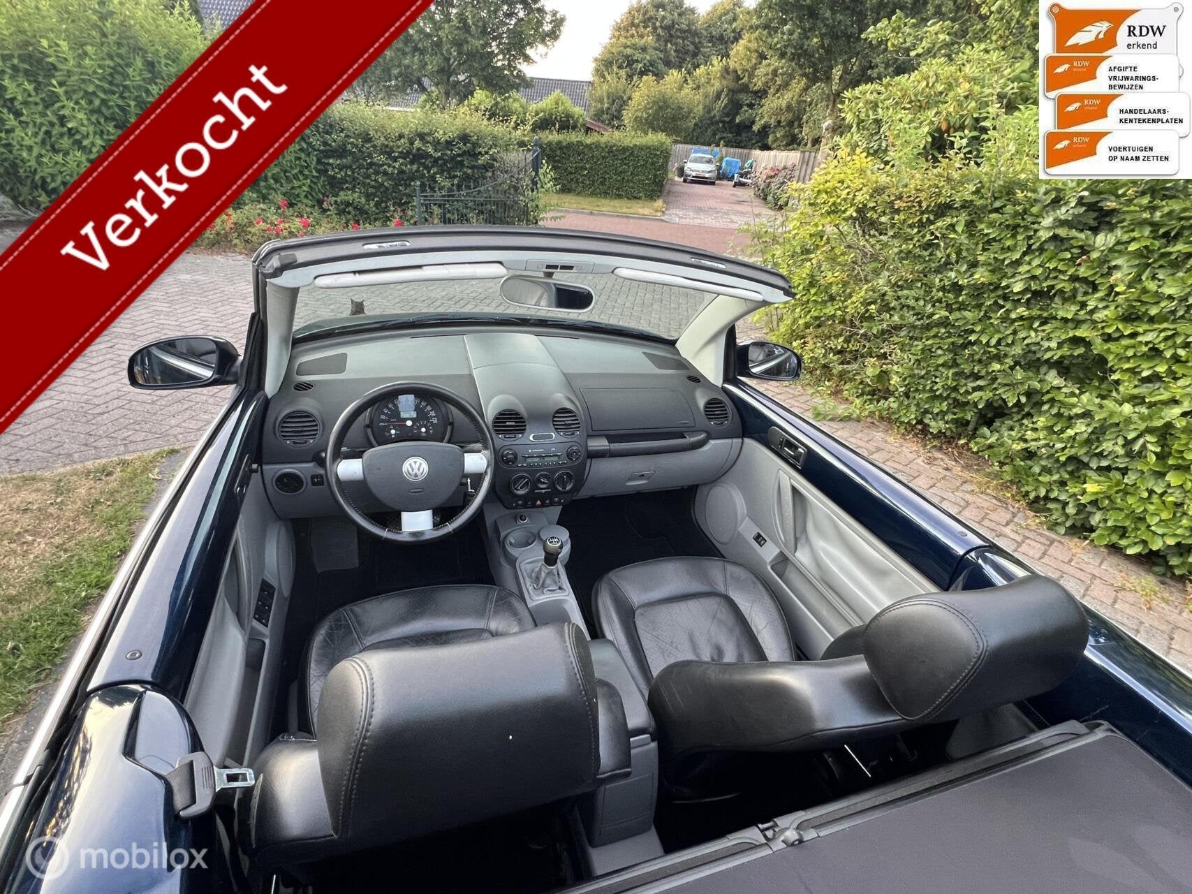 Nette sportieve VW New Beetle Cabriolet 1.6 Highline nwe apk, Auto's, Gebruikt, Beetle (Kever), 4 cilinders, Cabriolet