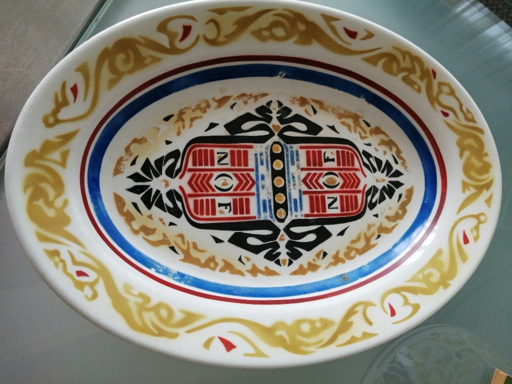 ovaal bord van calve, Ophalen of Verzenden