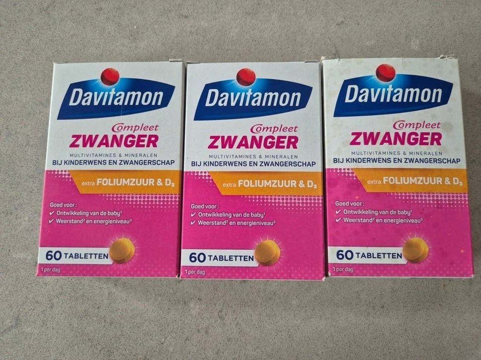 Davitamon Compleet Zwanger - 3 verpakkingen (1x 45, 2x 60), Sport en Fitness, Gezondheidsproducten en Wellness, Ophalen of Verzenden