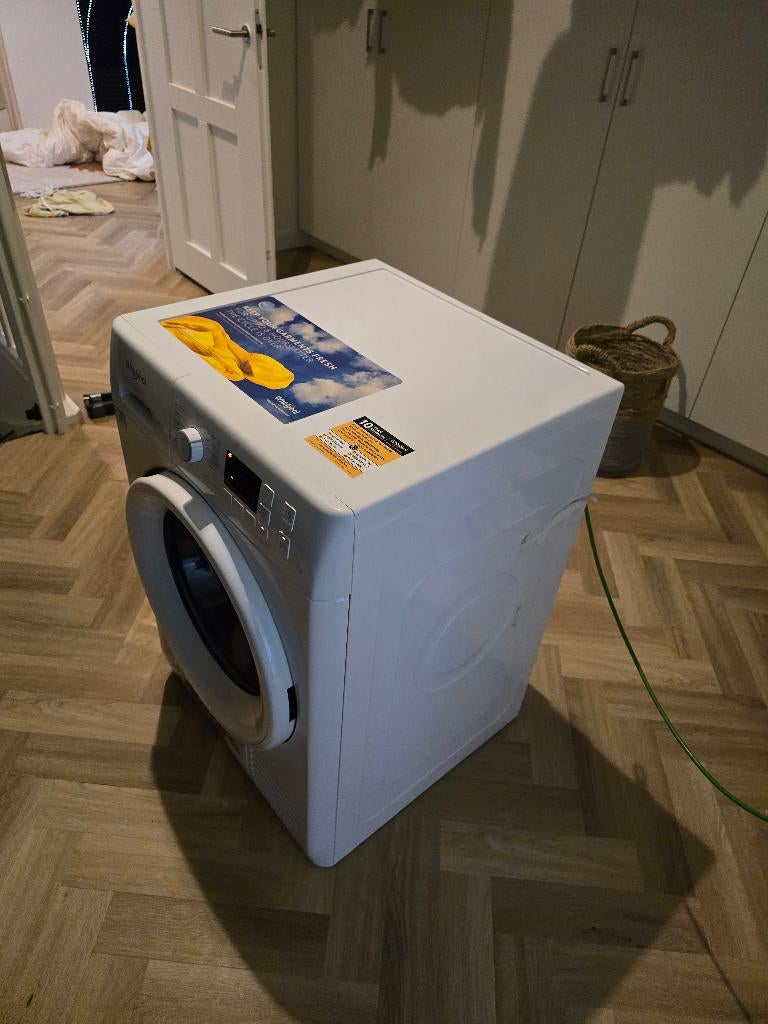 Wasdroger (werkt, maar lekt wel), Witgoed en Apparatuur, Wasdrogers, Gebruikt, Condens, Voorlader, 6 tot 8 kg, 85 tot 90 cm, Wolprogramma