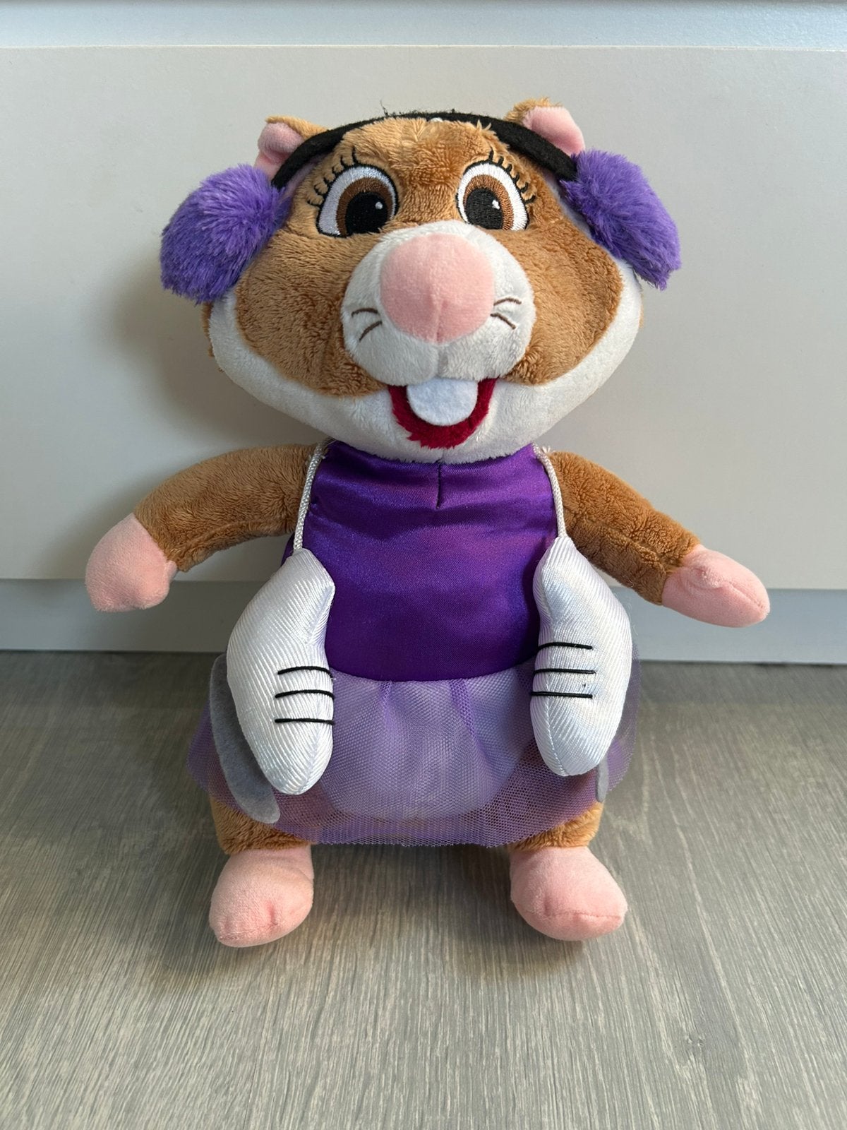 Albert Heijn winter meisje schaats hamster knuffel, Paars, Overige typen, Ophalen of Verzenden, Zo goed als nieuw
