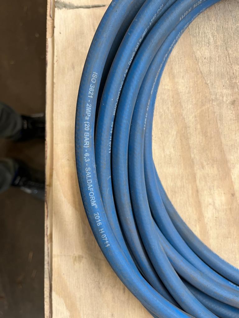 Blauwe rubberen slang ISO 3821 - 2MPa (20 BAR), Ophalen, Overige materialen, Gebruikt, Overige typen