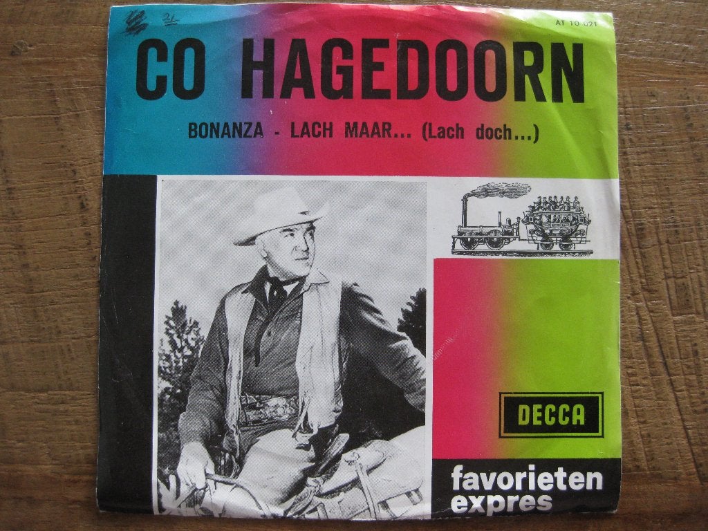 Vinyl single Co Hagedoorn   "Bonanza", Cd's en Dvd's, Ophalen of Verzenden, Gebruikt, Nederlandstalig