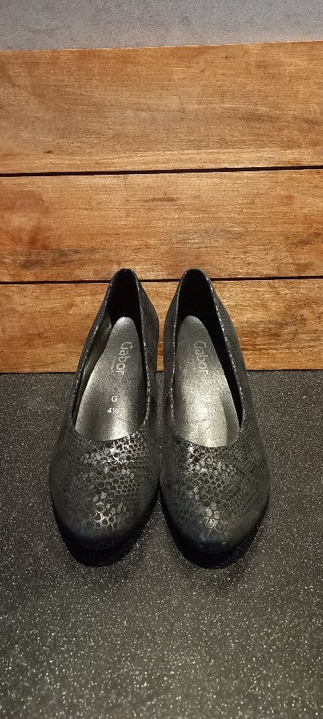 Gabor pumps zwart-grijs maat 4,5 (37,5) zgan, Pumps, Zwart, Gabor, Ophalen of Verzenden