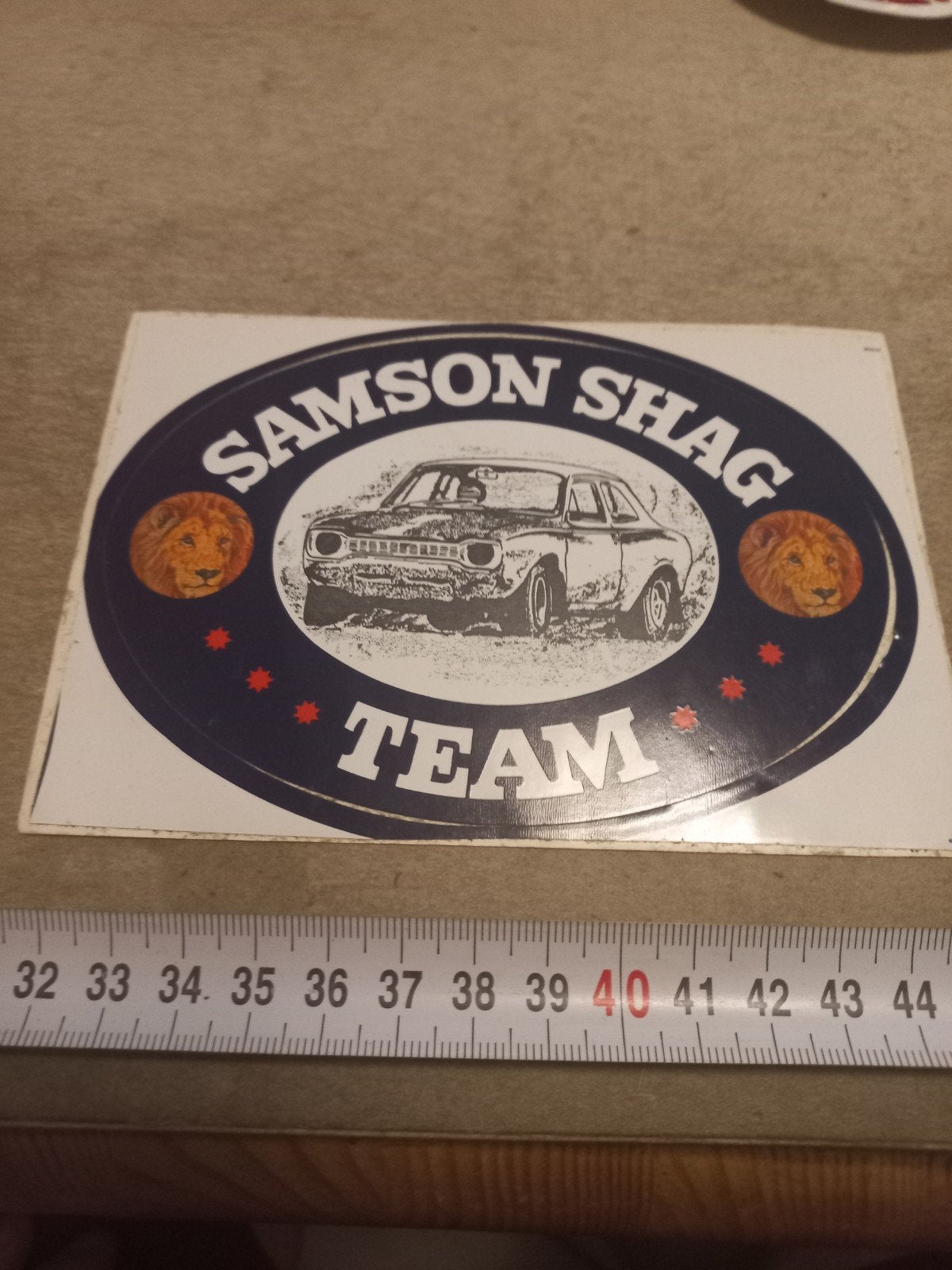 Vintage Samson Shag Team Sticker - Auto Sport, Ophalen of Verzenden, Zo goed als nieuw, Auto of Motor