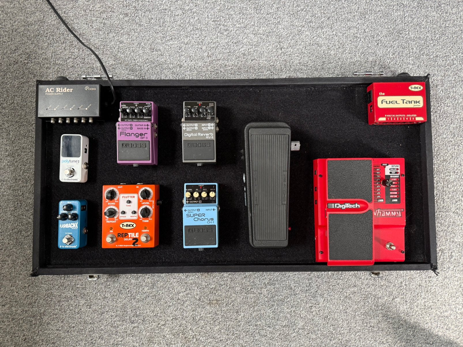 Compleet Pedalboard, TC Electronic, Dunlop, Boss, T-Rex, Ophalen, Zo goed als nieuw, Chorus