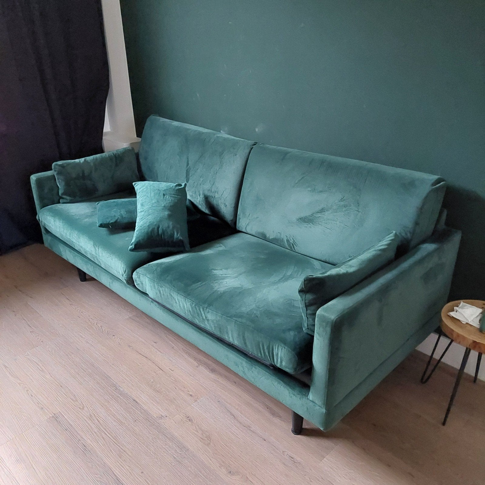 velvet bank groen gratis, Ophalen, Gebruikt, 75 tot 100 cm
