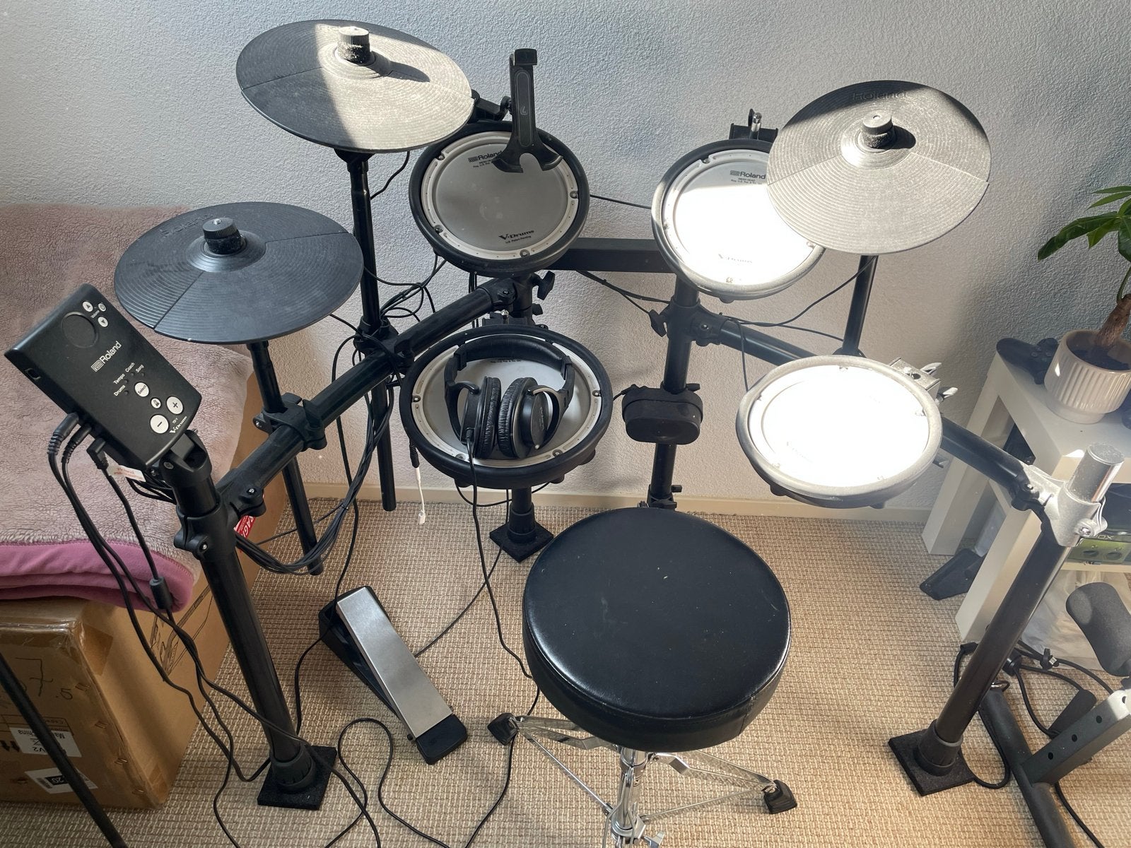 Roland TD-1 V-Drums met Iron Cobra 200 pedaal, Muziek en Instrumenten, Drumstellen en Slagwerk, Ophalen, Zo goed als nieuw, Roland