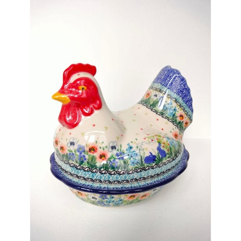 Kip Chicken Blue Valentine Bunzlau Unikat, Lies@bunzlaunoord.nl, Keramiek, Overige typen, Nieuw