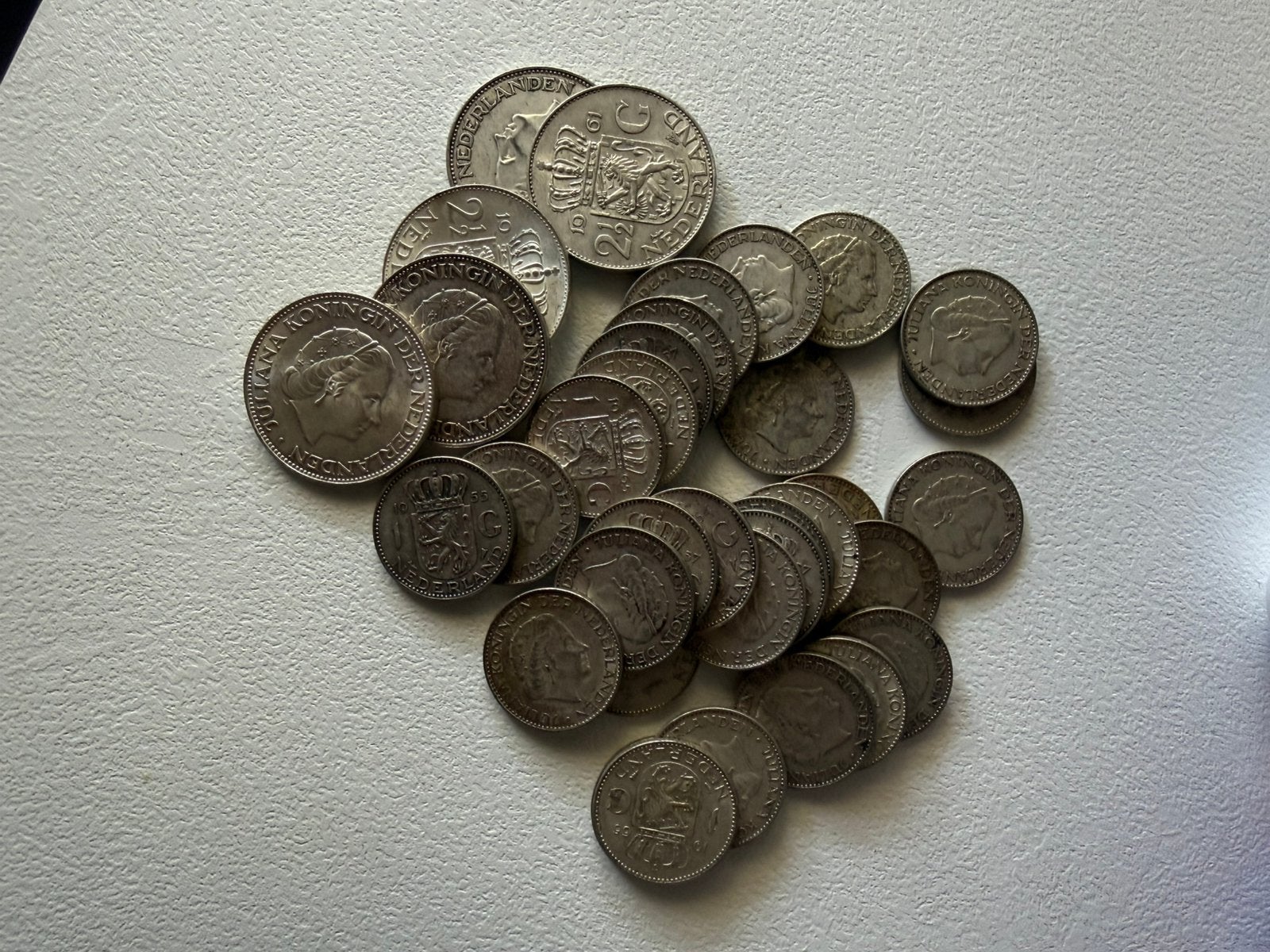30 zilveren guldens en 5 rijksdaalders, Ophalen of Verzenden, Koningin Juliana, 2½ gulden, Zilver