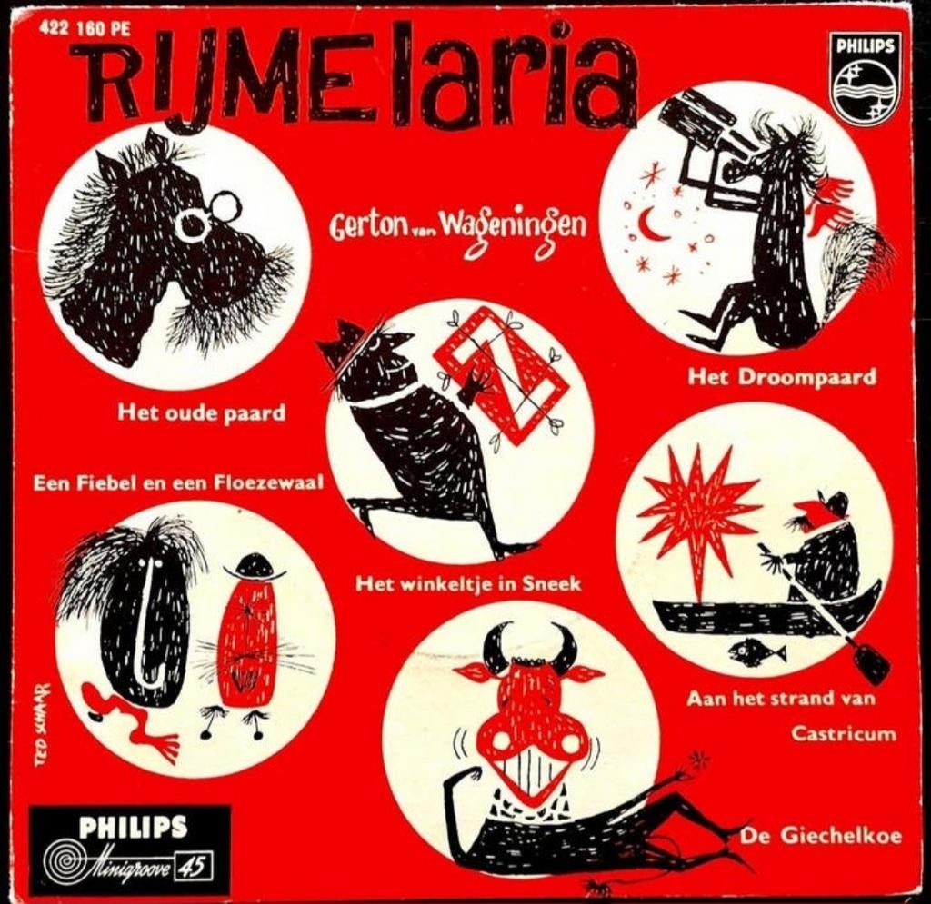 7"-EP/SINGLE  GERTON VAN WAGENINGEN - Rijmelaria, Ophalen of Verzenden, Gebruikt, EP