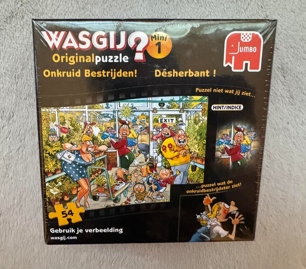 Wasgij original Onkruid bestrijden 54 stukjes ~ NIEUW, Hobby en Vrije tijd, Denksport en Puzzels, Nieuw, Legpuzzel, Minder dan 500 stukjes