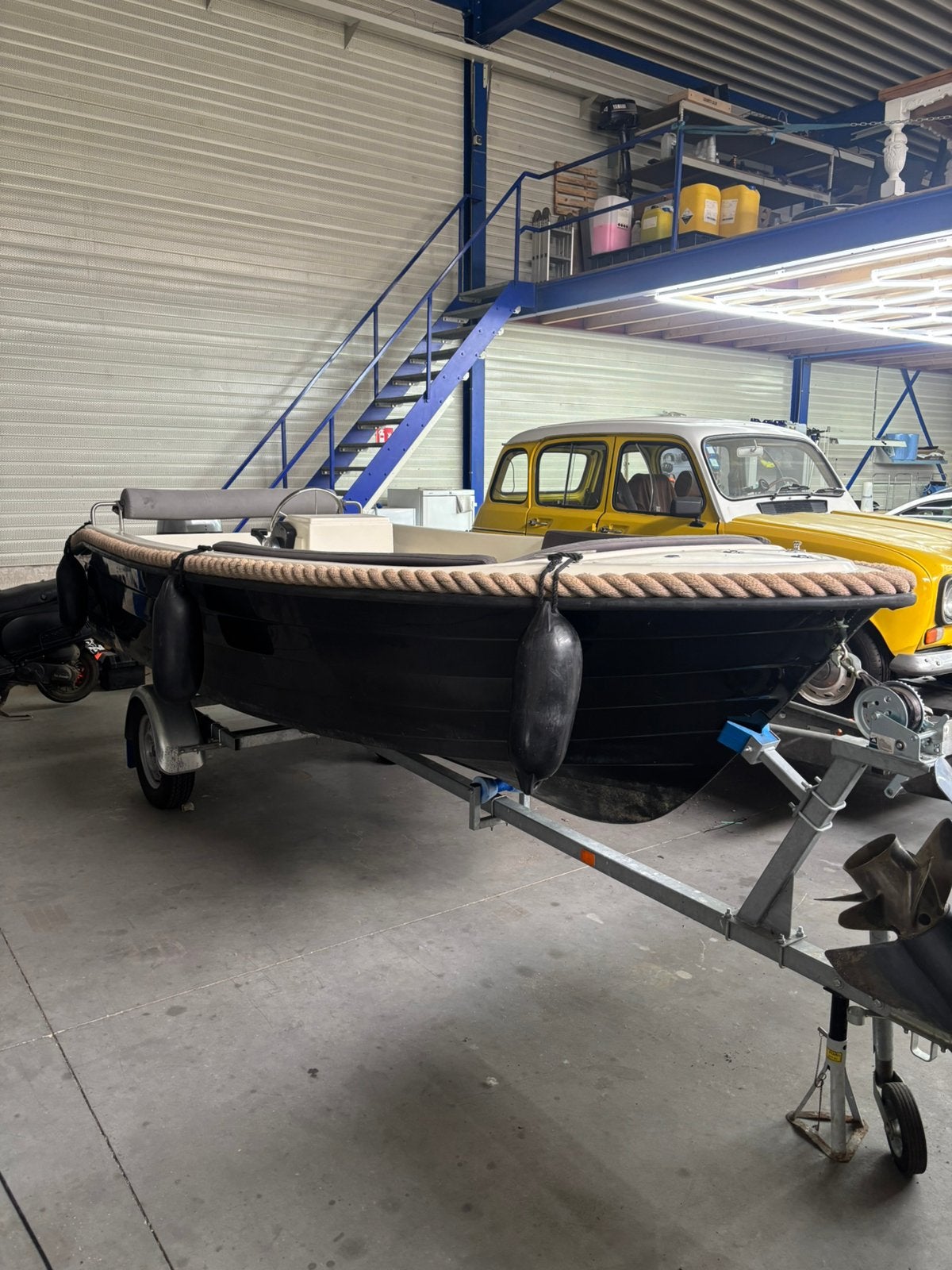 Boot Sloep Naute 455 + Trailer Honda Motor Goed Onderhouden, Ophalen, Zo goed als nieuw