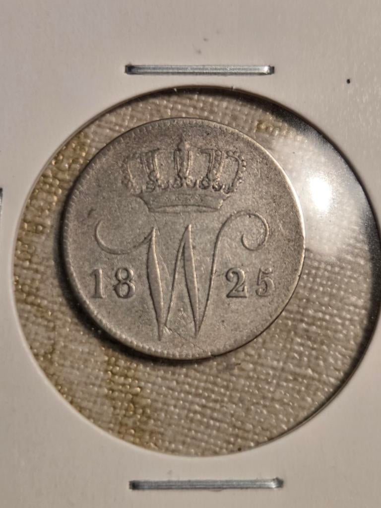 Kwartje 1825B Willem I, zilver, vaste prijs, Postzegels en Munten, Munten | Nederland, Zilver, 25 cent, Ophalen of Verzenden, Koning Willem I