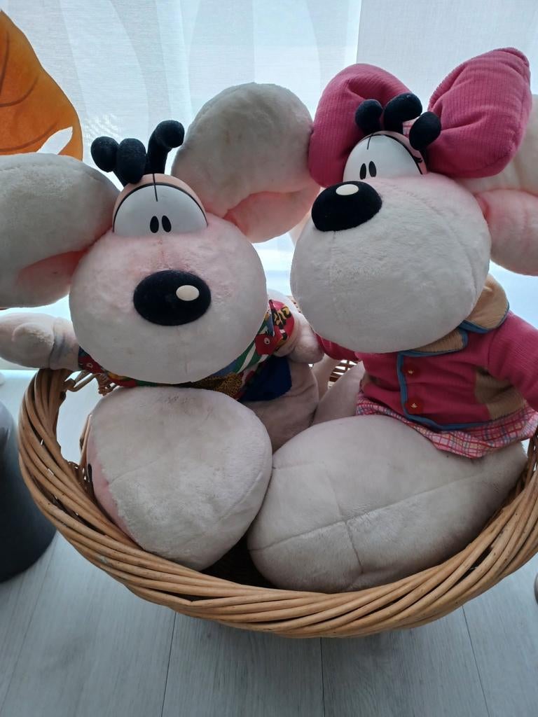Diddl en Diddlina knuffels setje 70cm, Ophalen, Zo goed als nieuw, Knuffel