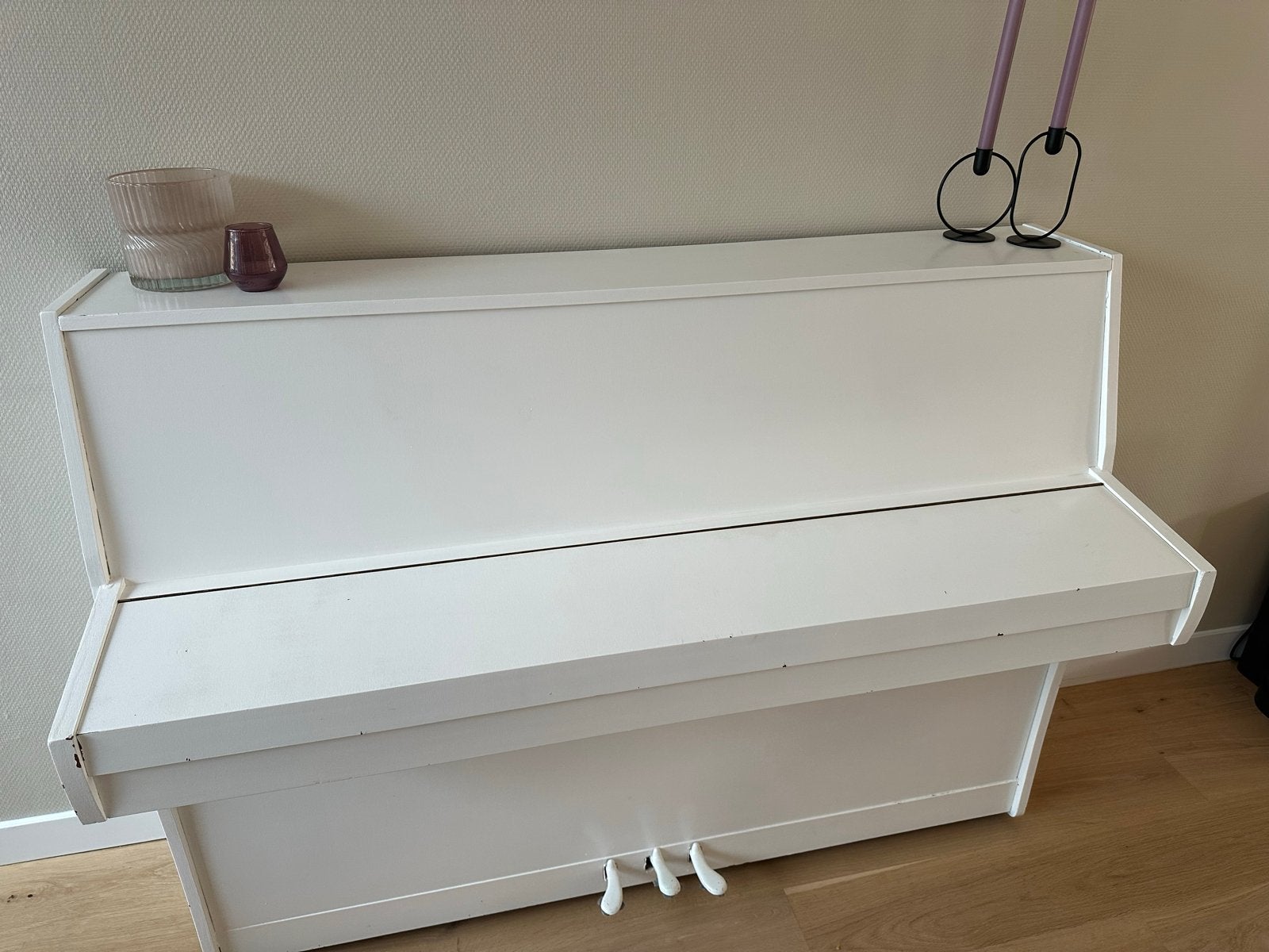 Witte piano, Muziek en Instrumenten, Piano's, Ophalen, Gebruikt, Wit, Piano