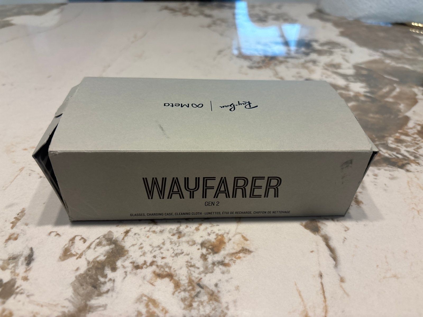 (Kapot) Meta Ray-Ban Wayfarer Gen 2 Smart Glasses - Defect, Gebruikt, Zonnebril, Zwart, Ophalen of Verzenden