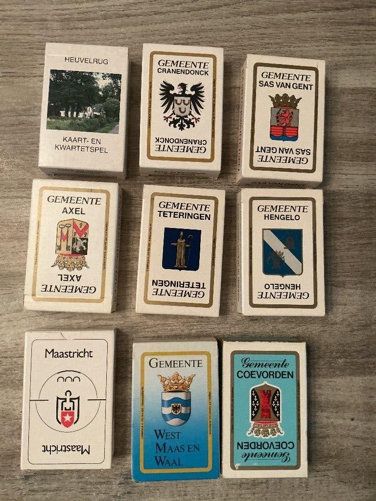 Kaartspel en kwartetten van diverse gemeenten, Ophalen of Verzenden, Zo goed als nieuw