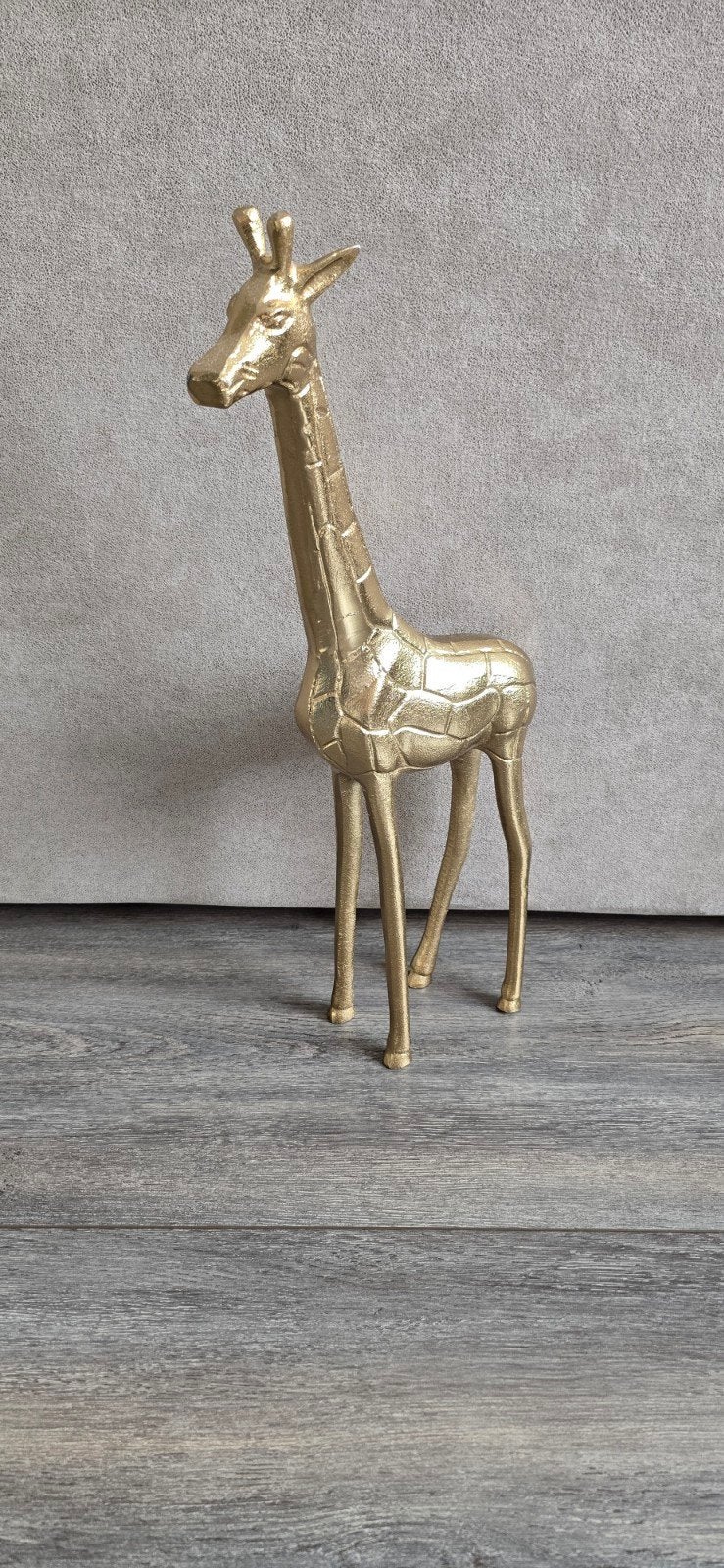 Gouden Giraffe Beeldje - 46cm Hoog, Ophalen of Verzenden, Zo goed als nieuw, Goud, Metaal