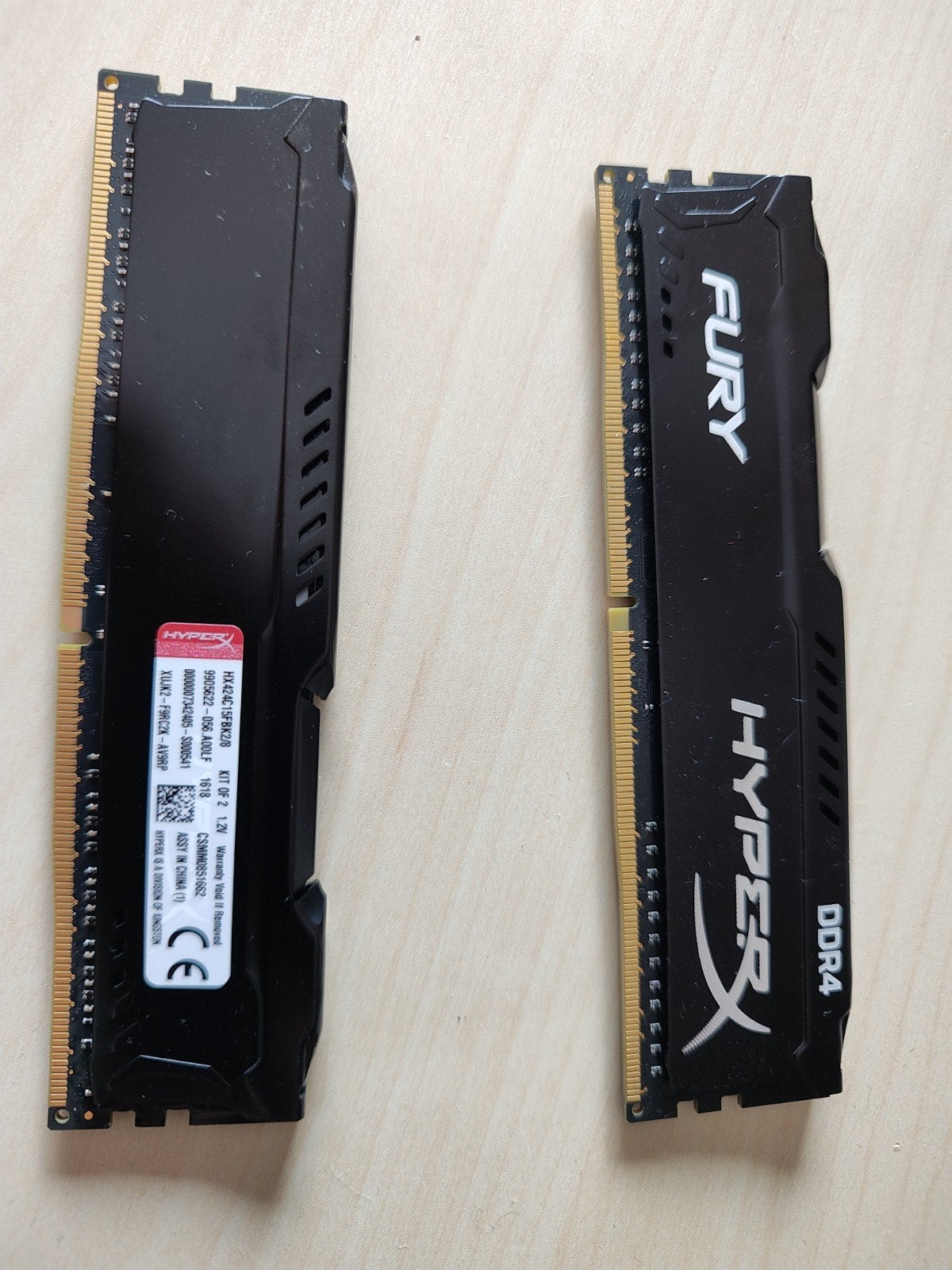 HyperX Fury DDR4 RAM Geheugen 2x4GB 2400MHz, Computers en Software, RAM geheugen, Gebruikt, DDR4, Ophalen of Verzenden, Desktop