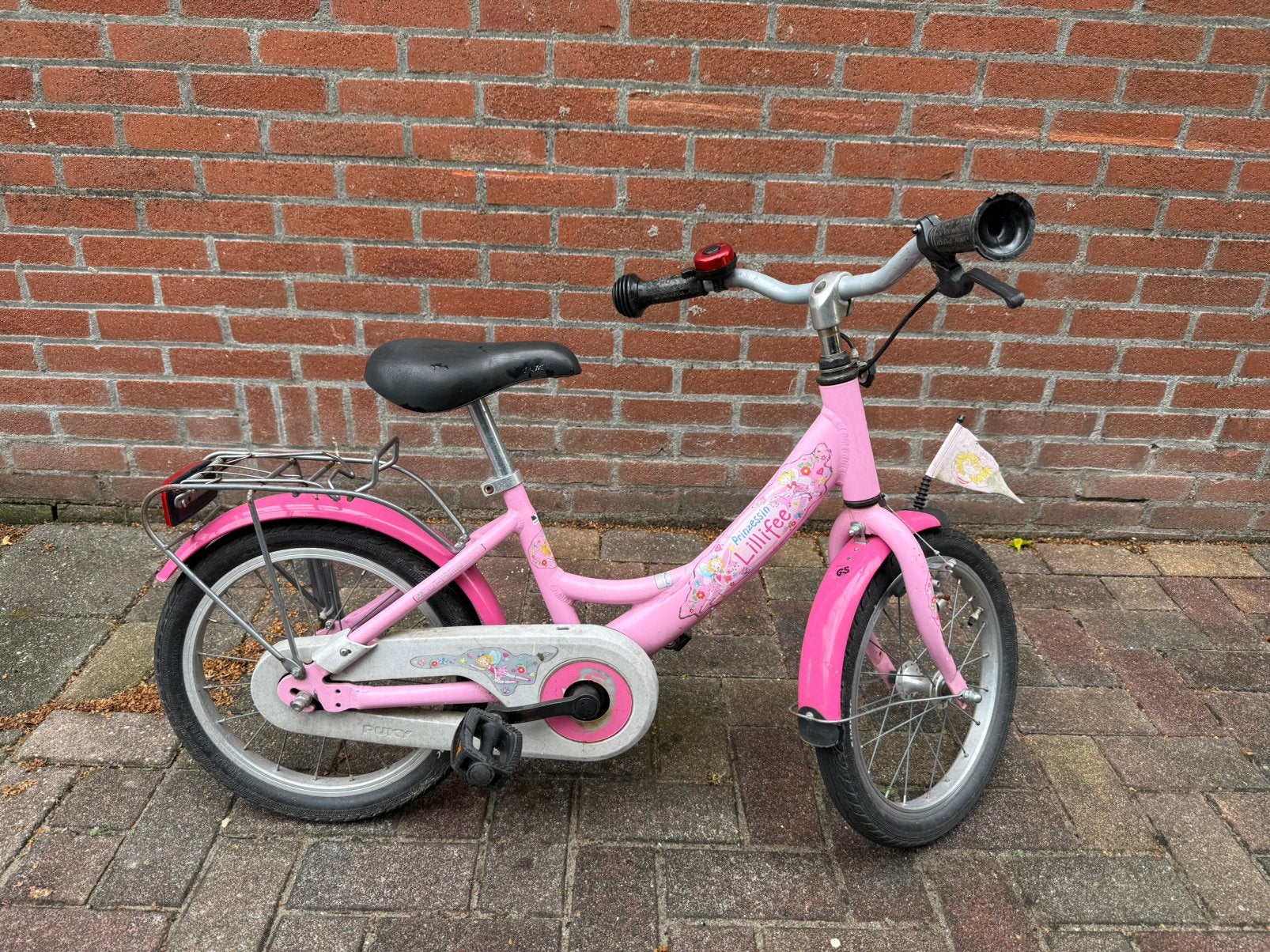 Puky meisjesfiets 16 inch, Fietsen en Brommers, Fietsen | Kinderfietsjes, Ophalen, Gebruikt, Terugtraprem, 16 tot 20 inch