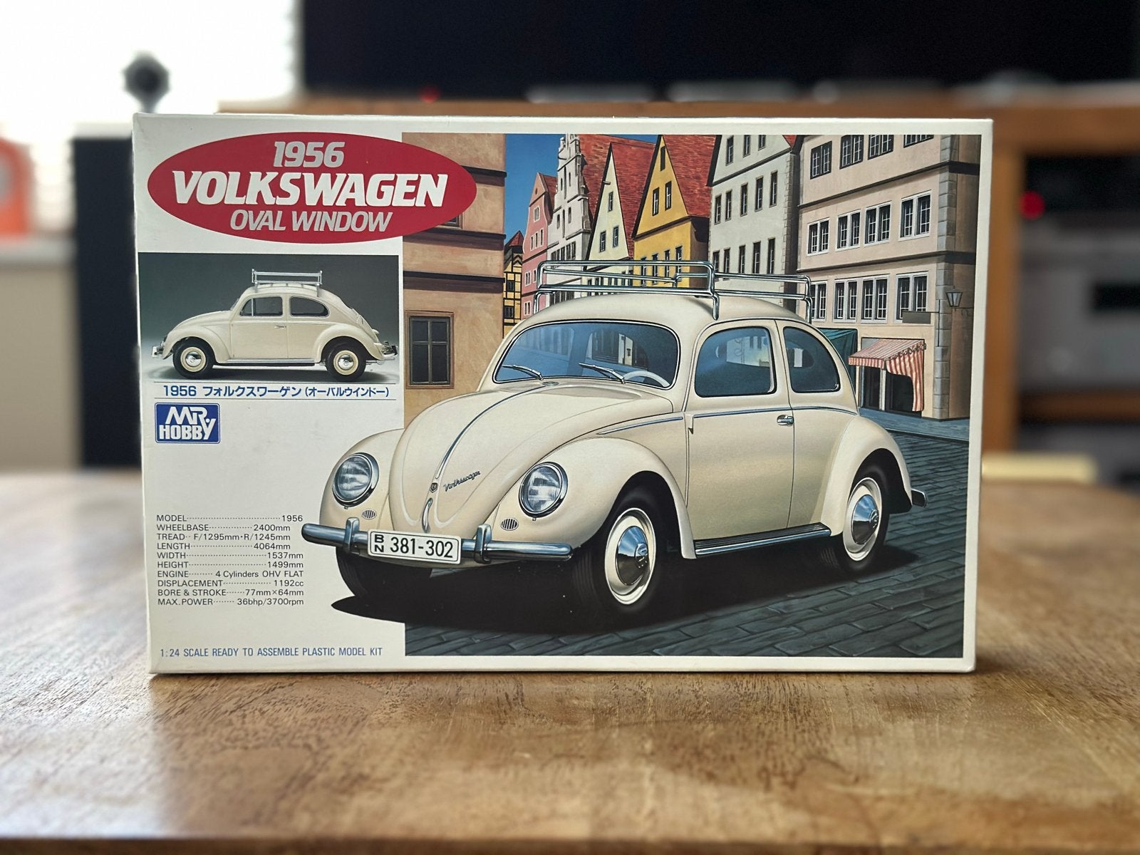 Modelbouwkit Volkswagen Kever 1956 Ovaal Raam 1:24, Overige merken, Auto, 1:32 tot 1:50, Nieuw