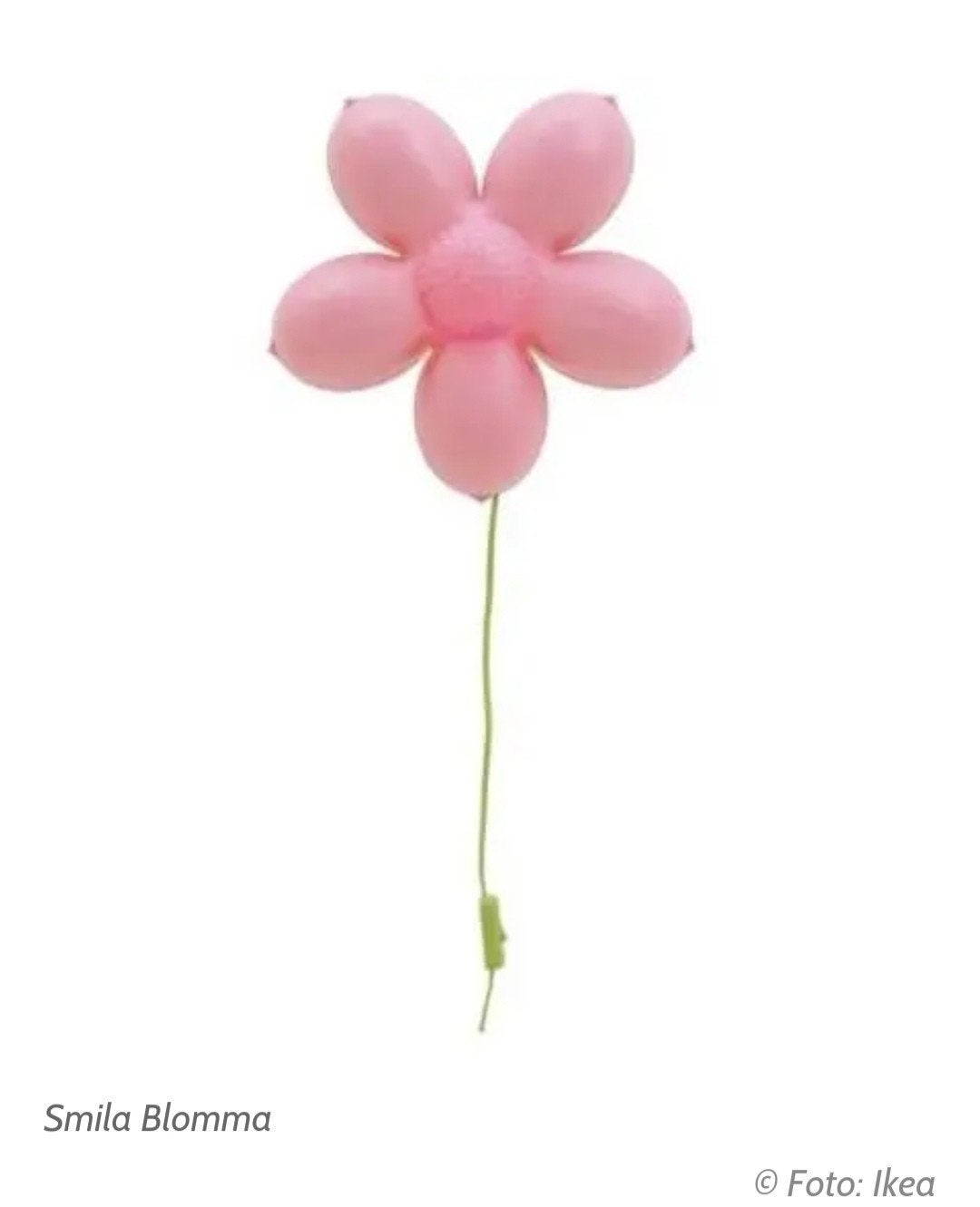 IKEA Smila Blomma Roze Wandlamp - Bloemenlamp Kinderkamer, Ophalen, Kunststof, Roze, Nieuw