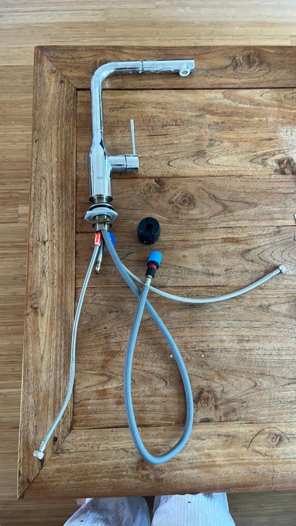 Grohe keukenkraan met uittrekbare sproeikop, Doe-het-zelf en Verbouw, Ophalen of Verzenden, Zo goed als nieuw, Kraan