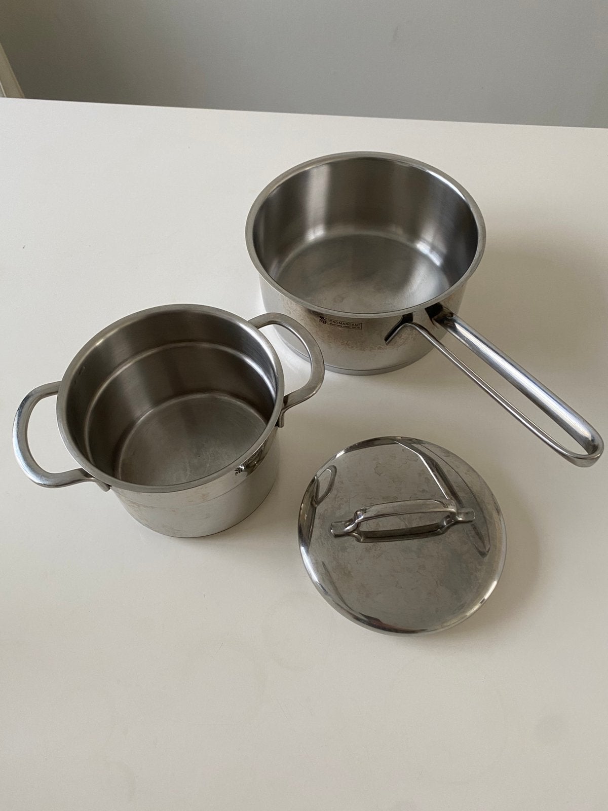 Wmf Steelpan en kookpan, Ophalen of Verzenden, Zo goed als nieuw, Rvs