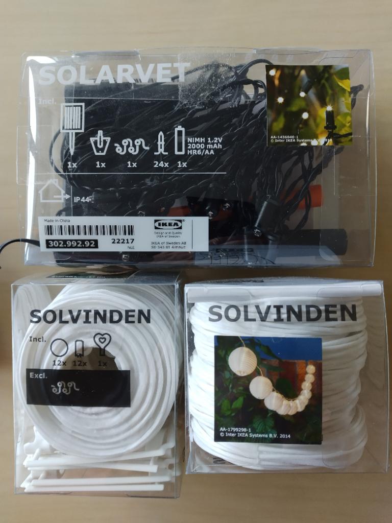 (Tuin) verlichting IKEA Solarvet en Solvinden, Ophalen of Verzenden, Nieuw