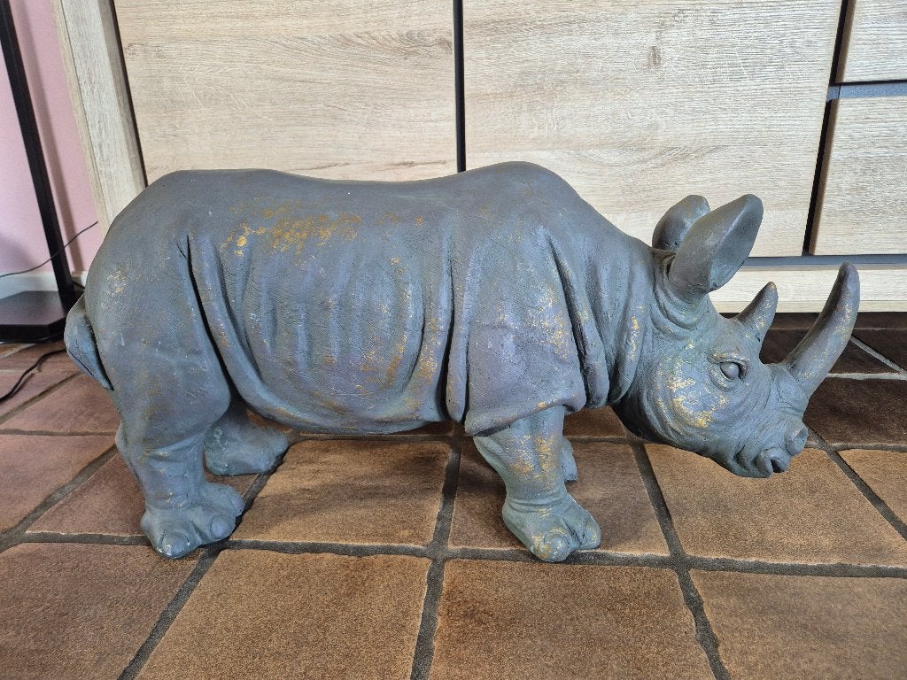 De echt grote Afrikaanse Rhinoceros / Neushoorn, 80cm lang., Ophalen of Verzenden