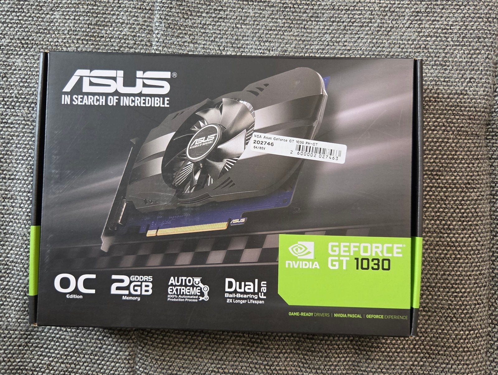 ASUS GeForce GT 1030 OC 2GB GDDR5 Grafische Kaart, Computers en Software, PCI-Express 3, Ophalen of Verzenden, HDMI, Nvidia