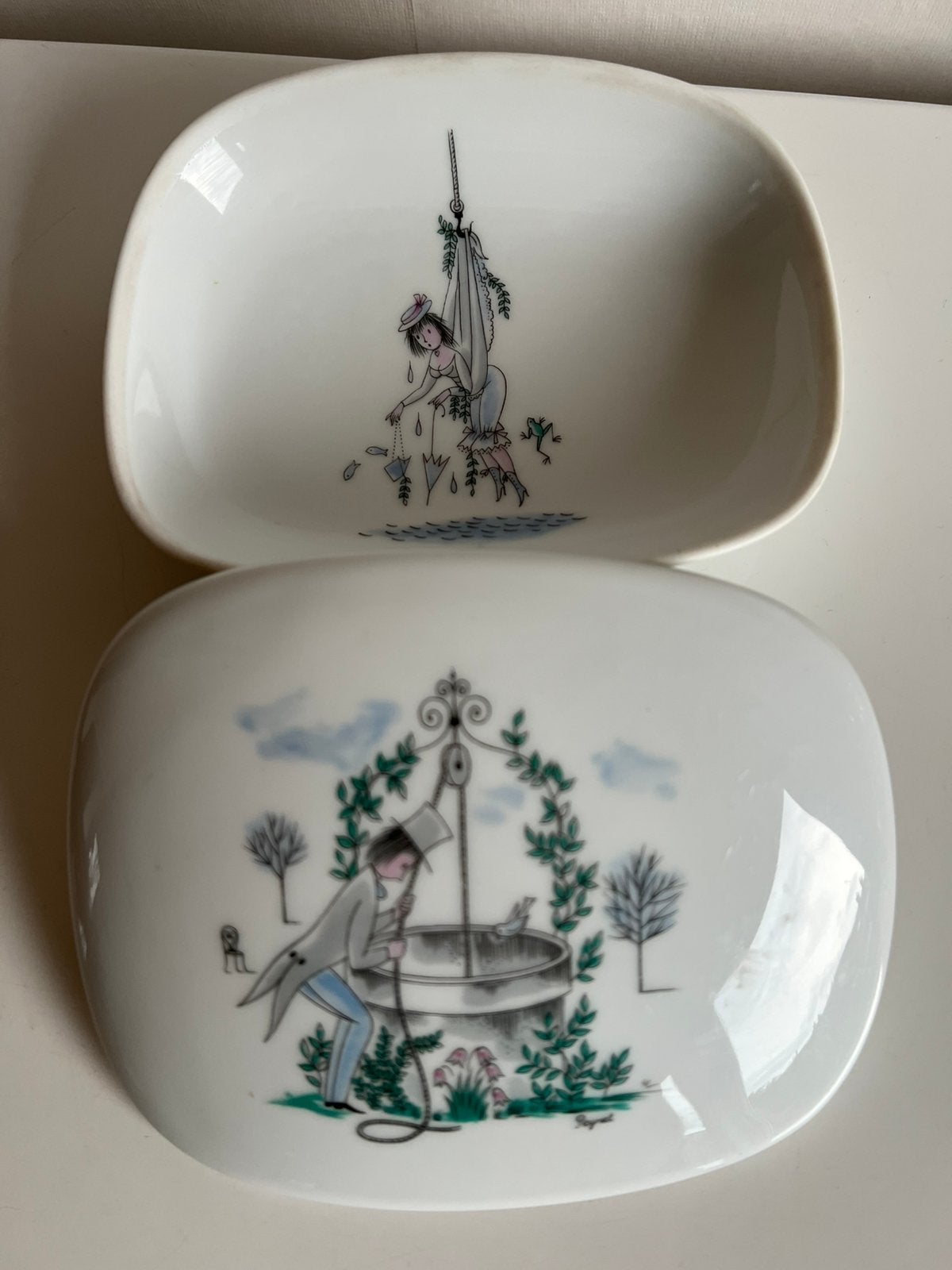 Vintage Rosenthal Botervloot ‘Lovers Redding Put’ Peynet, Ophalen of Verzenden
