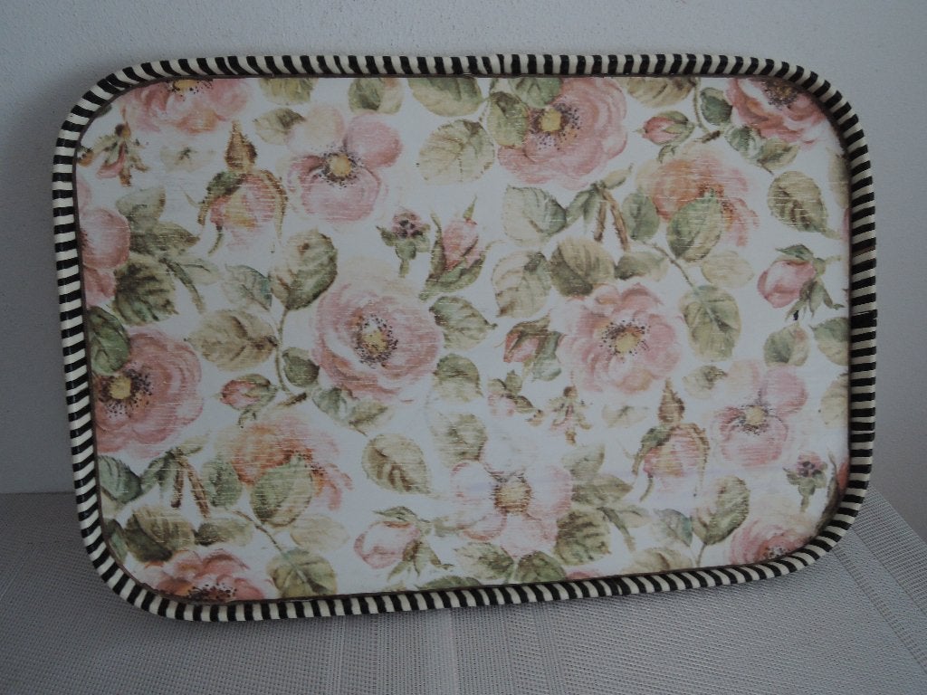 Vintage dienblad, Ophalen of Verzenden, Dienblad, Rechthoekig, Hout