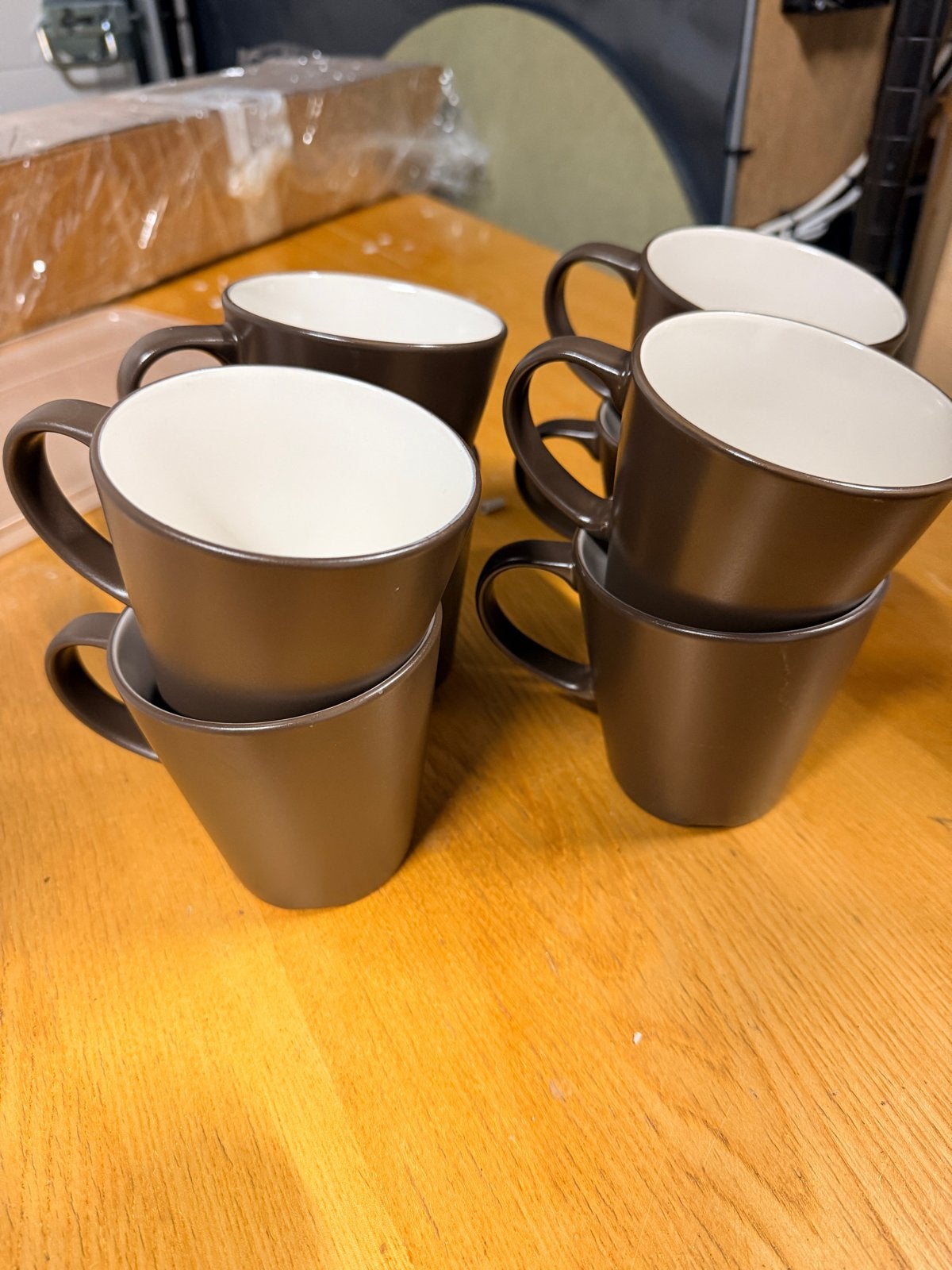 IKEA bruine koffie/thee mokken, klein en groot, Ophalen, Gebruikt, Keramiek, IKEA