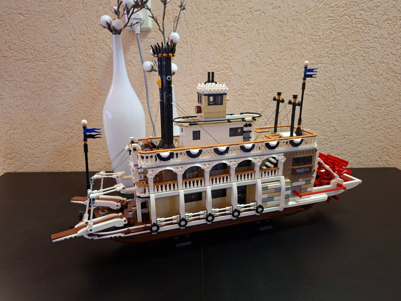 Stoomboot / rivier raderboot, 4090 steentjes - 21356, zgan, Compleet, Ophalen of Verzenden, Complete set, Ideas