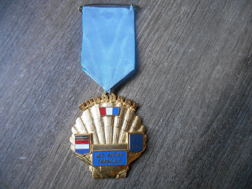 Euraudax medaille 75 km, Ophalen of Verzenden, Overige materialen, Buitenland