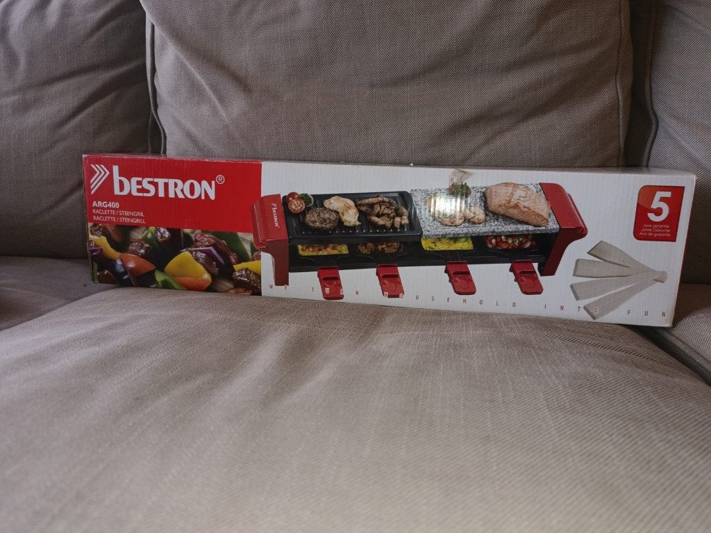 Bestron steengrill met optie voor tepanyaki gourmet/raclette, Witgoed en Apparatuur, Gourmetstellen, Ophalen, Nieuw, 4 t/m 7 personen